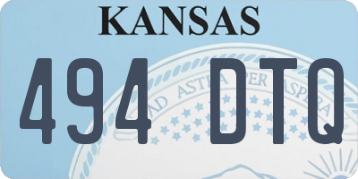 KS license plate 494DTQ