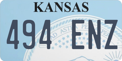 KS license plate 494ENZ