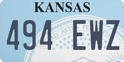 KS license plate 494EWZ