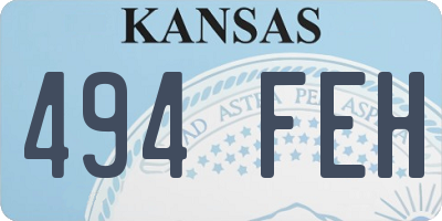 KS license plate 494FEH