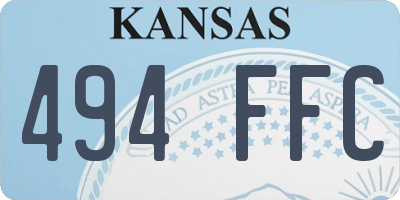 KS license plate 494FFC