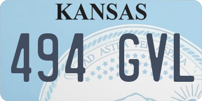 KS license plate 494GVL