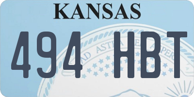 KS license plate 494HBT