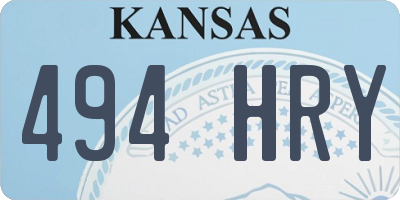 KS license plate 494HRY