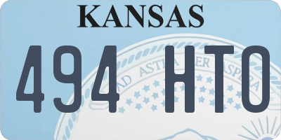 KS license plate 494HTO