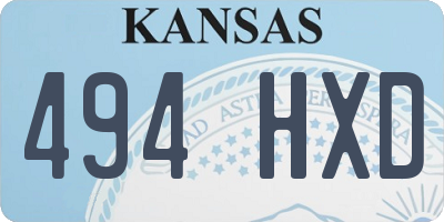 KS license plate 494HXD