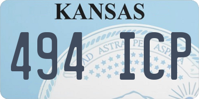 KS license plate 494ICP