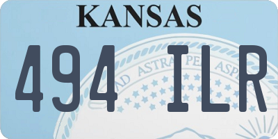 KS license plate 494ILR