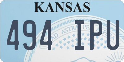 KS license plate 494IPU