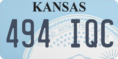KS license plate 494IQC