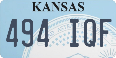 KS license plate 494IQF