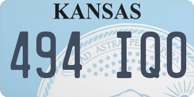KS license plate 494IQO