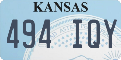 KS license plate 494IQY