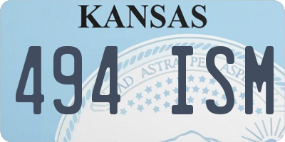 KS license plate 494ISM