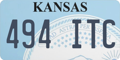 KS license plate 494ITC