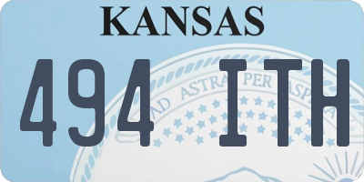 KS license plate 494ITH