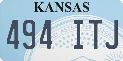 KS license plate 494ITJ