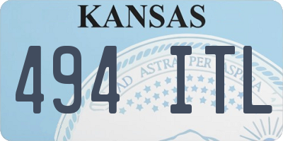 KS license plate 494ITL