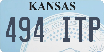 KS license plate 494ITP