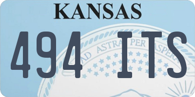 KS license plate 494ITS