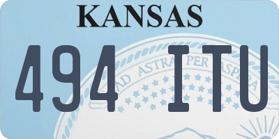 KS license plate 494ITU