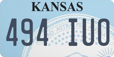 KS license plate 494IUO
