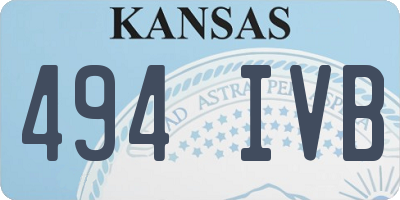 KS license plate 494IVB