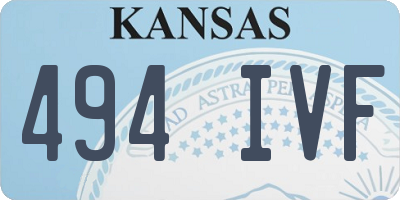 KS license plate 494IVF