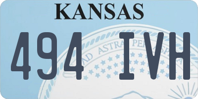 KS license plate 494IVH