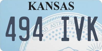 KS license plate 494IVK