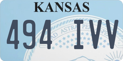 KS license plate 494IVV