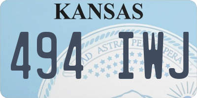 KS license plate 494IWJ
