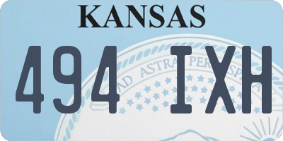 KS license plate 494IXH