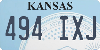 KS license plate 494IXJ