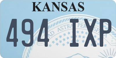 KS license plate 494IXP