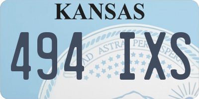 KS license plate 494IXS