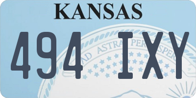 KS license plate 494IXY