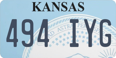 KS license plate 494IYG
