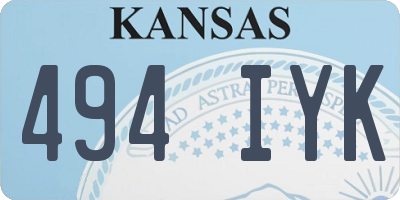 KS license plate 494IYK