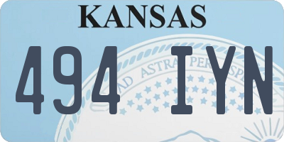 KS license plate 494IYN