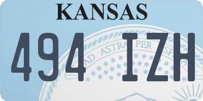 KS license plate 494IZH