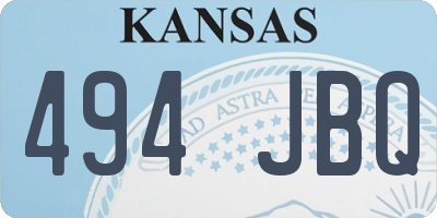 KS license plate 494JBQ