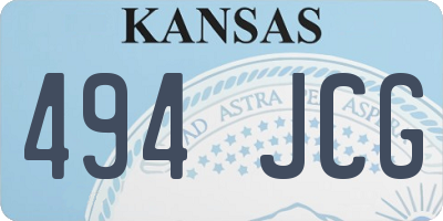 KS license plate 494JCG