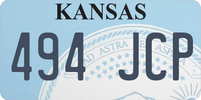 KS license plate 494JCP
