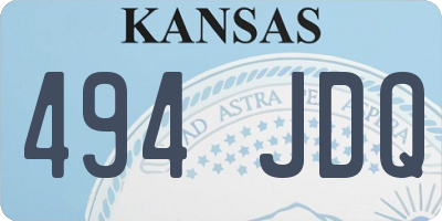 KS license plate 494JDQ