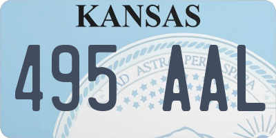 KS license plate 495AAL