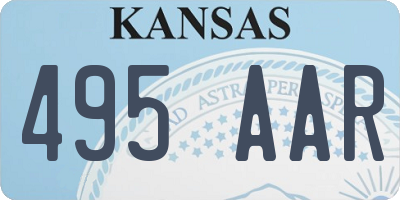 KS license plate 495AAR