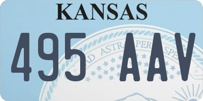 KS license plate 495AAV