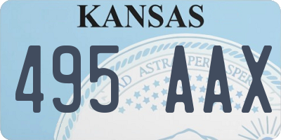 KS license plate 495AAX