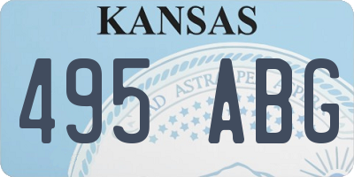 KS license plate 495ABG